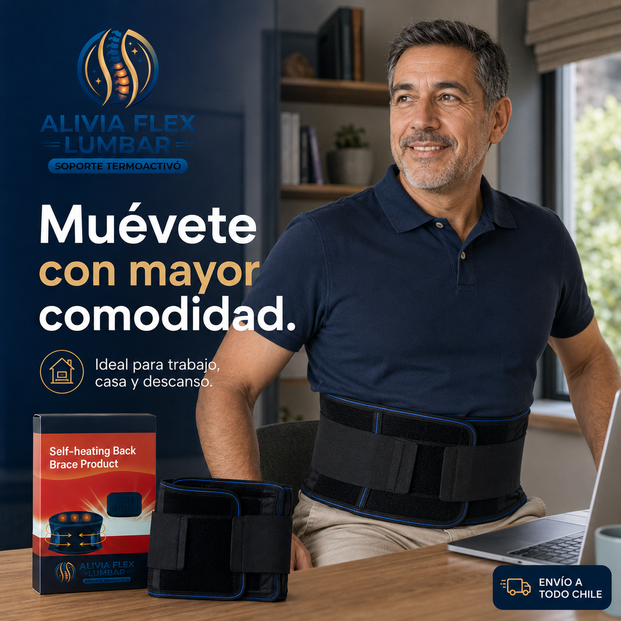 FLEX LUMBAR®: La faja ergonómica de soporte que distribuye la presión de tu espalda al instante.