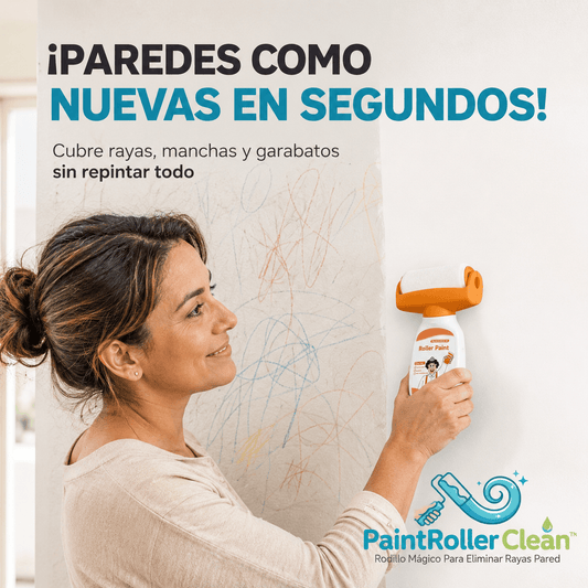 PAINTROLLER CLEAN™: El rodillo mágico que borra rayones y manchas de tu pared al instante.