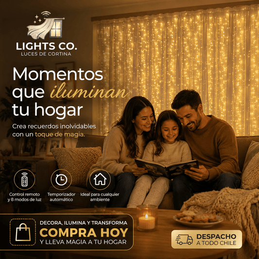 LIGHTS CO.®: La cortina de luces de 3x2 metros para una atmósfera cálida y acogedora.