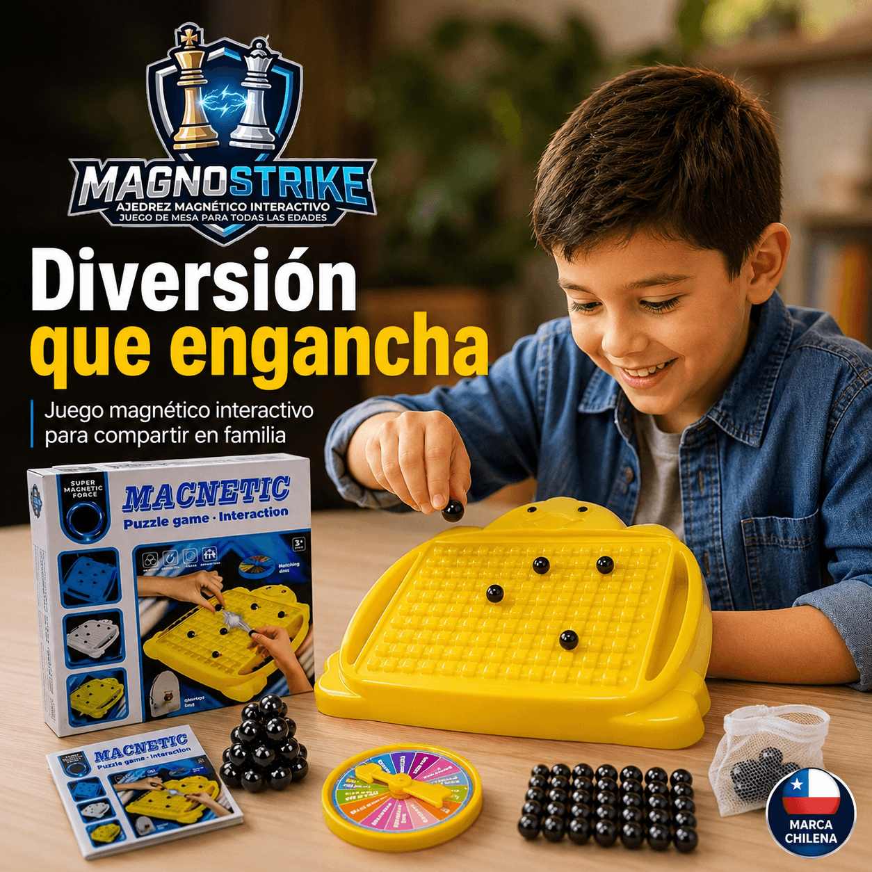 MAGNOSTRIKE®: El juego de ajedrez magnético de estrategia que desafía la mente de tu familia al instante.
