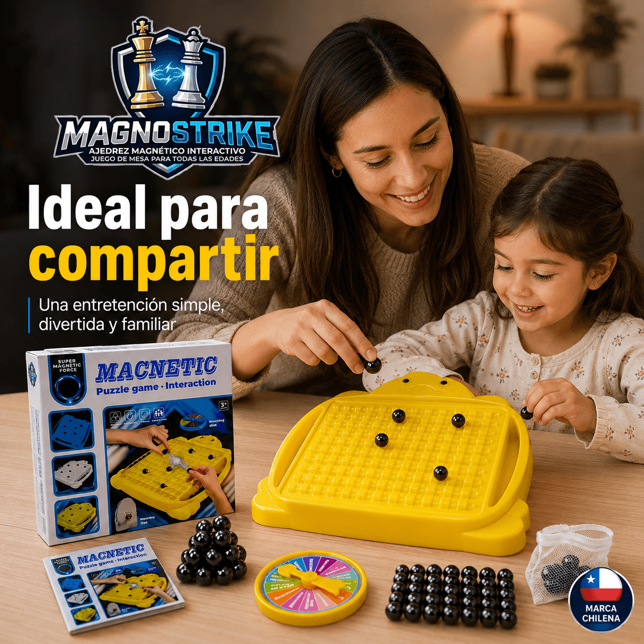 MAGNOSTRIKE®: El juego de ajedrez magnético de estrategia que desafía la mente de tu familia al instante.