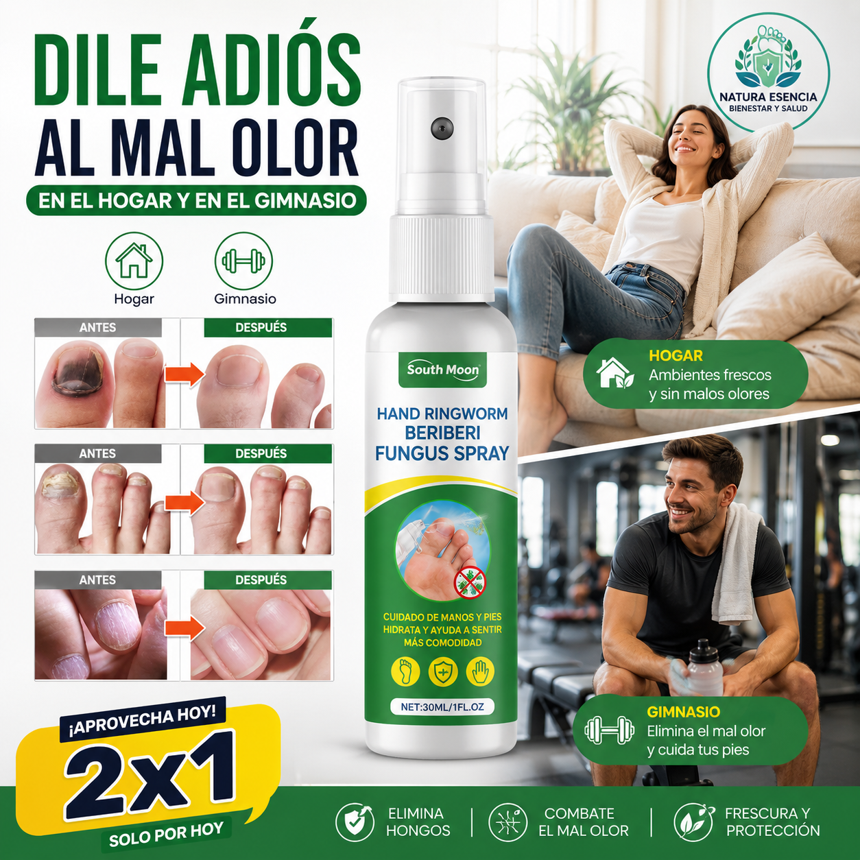 ¡Oferta 2x1! Asegura doble protección, frescura herbal y control de humedad pagando solo un frasco.