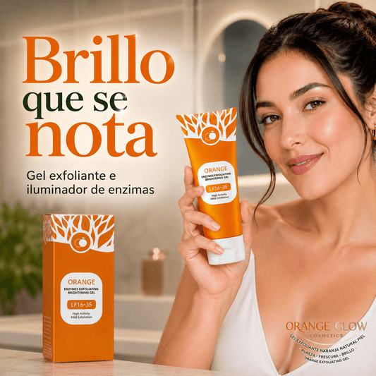 ORANGE GLOW®: El gel exfoliante de naranja natural que renueva e hidrata tu piel al instante.