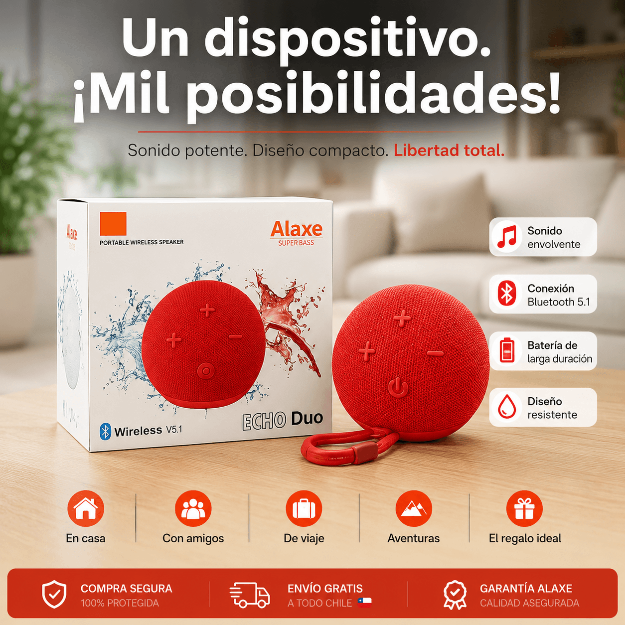 ALAXE®: El parlante bluetooth compacto y esférico que lleva tu música favorita a cualquier lugar.