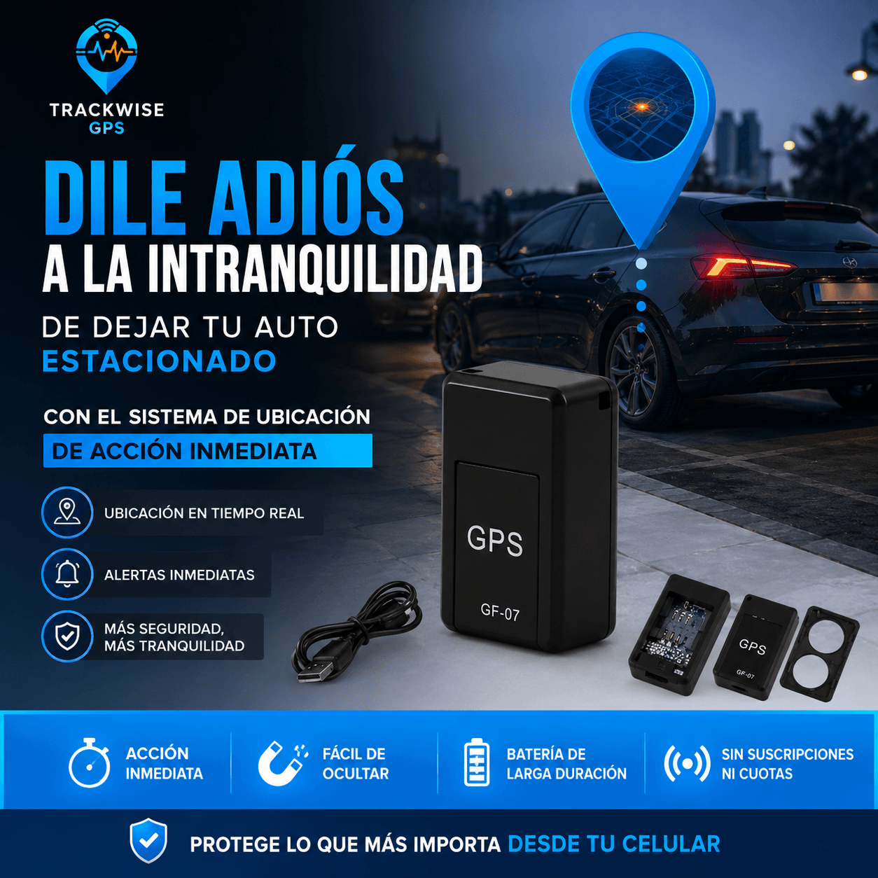 TRACKWISE®: El mini localizador GPS portátil que mantiene tus vehículos y bienes protegidos en todo lugar.
