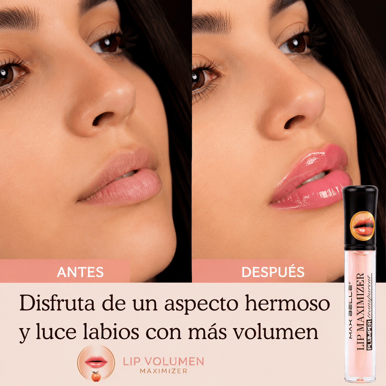 LIP VOLUMEN MAXIMIZER®: El gloss con colágeno que realza el volumen visual de tus labios.
