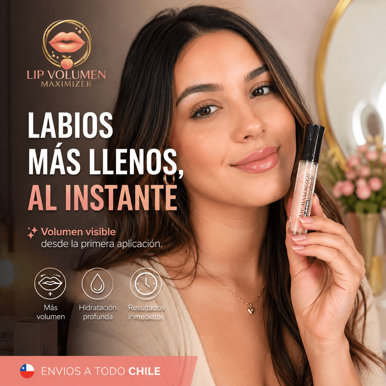 LIP VOLUMEN MAXIMIZER®: El gloss con colágeno que realza el volumen visual de tus labios.