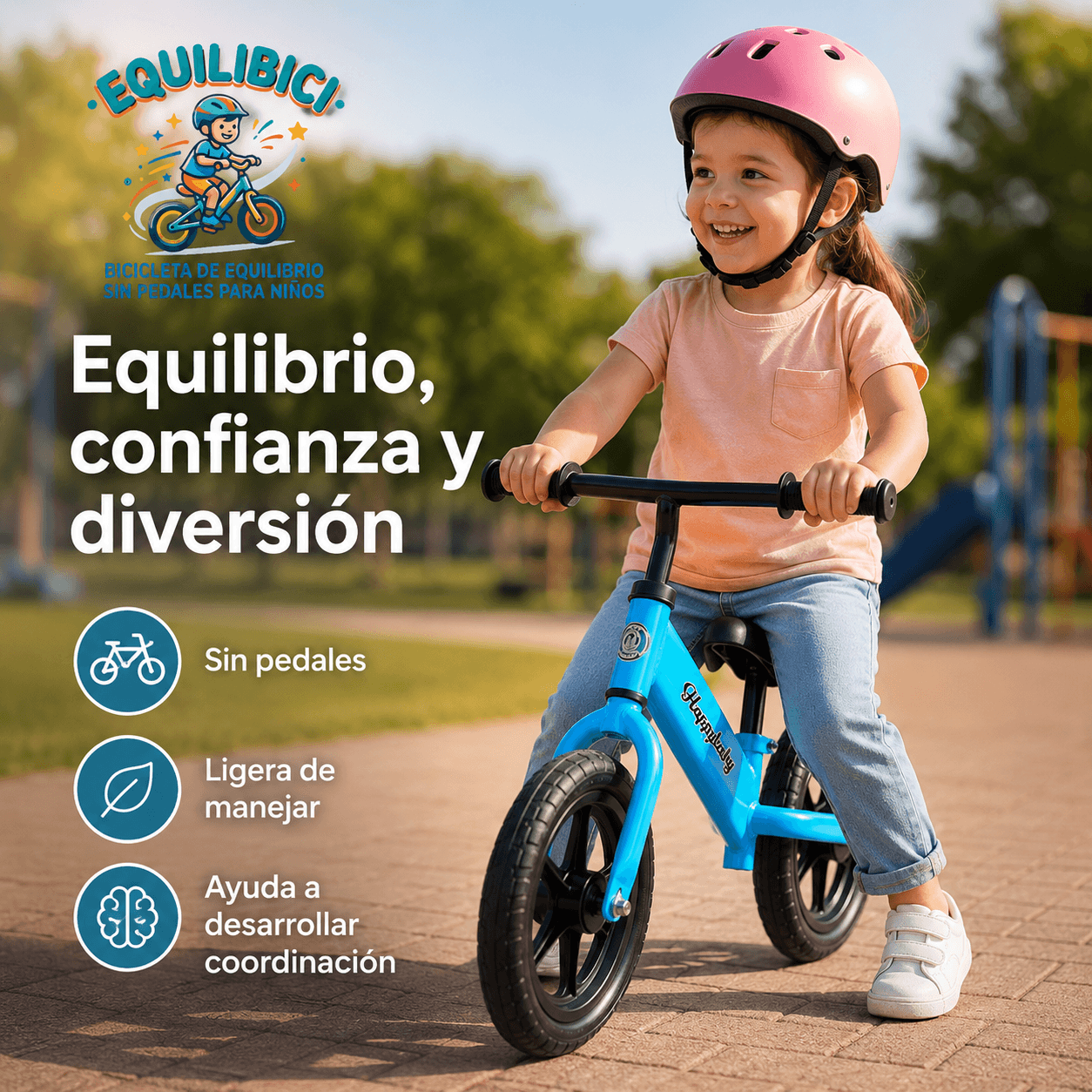 EQUILIBICI®: La bicicleta de equilibrio sin pedales que enseña a tu hijo a andar en bici al instante.