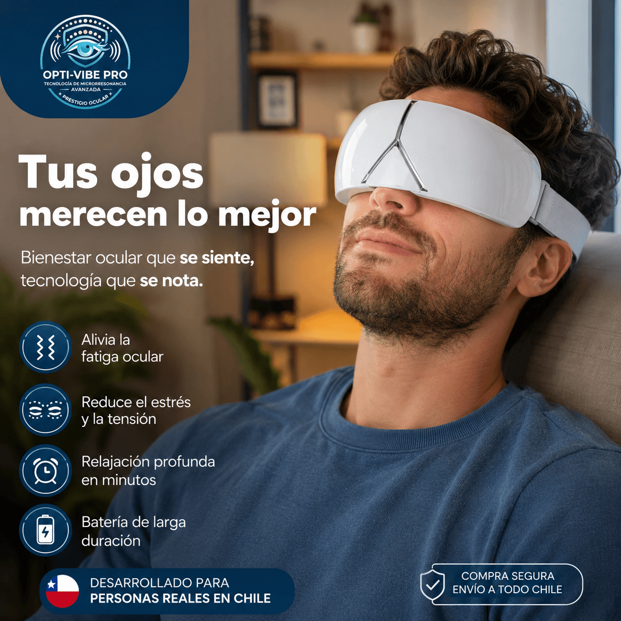 OPTI-VIBE PRO®: El masajeador ocular inteligente de 16 puntos que renueva tu mirada en minutos.