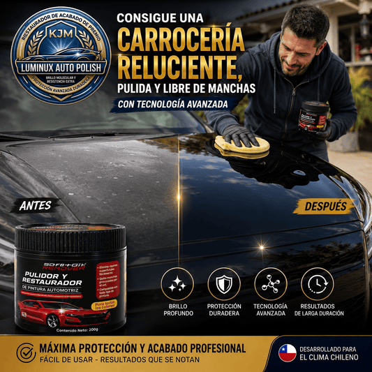 Luminux® Scratch Remover: El restaurador que suaviza los rayones finos y devuelve el brillo a tu auto.