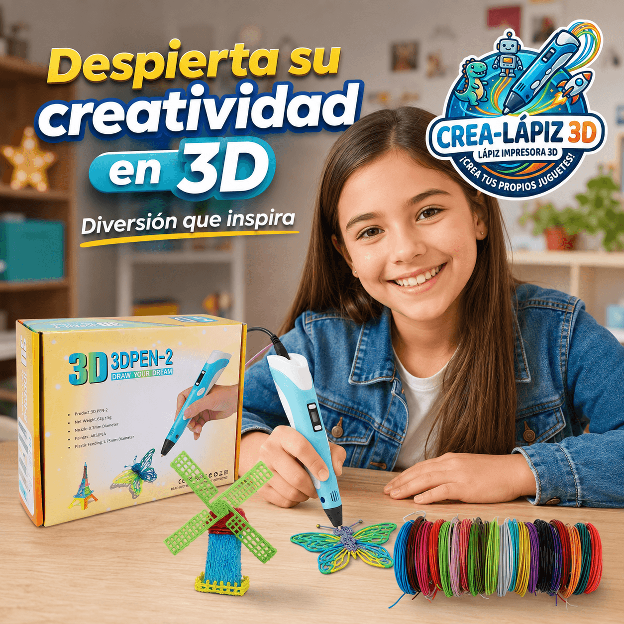 CREA-LAPIZ 3D®: El lápiz impresora 3D que transforma los dibujos de tus hijos al instante.