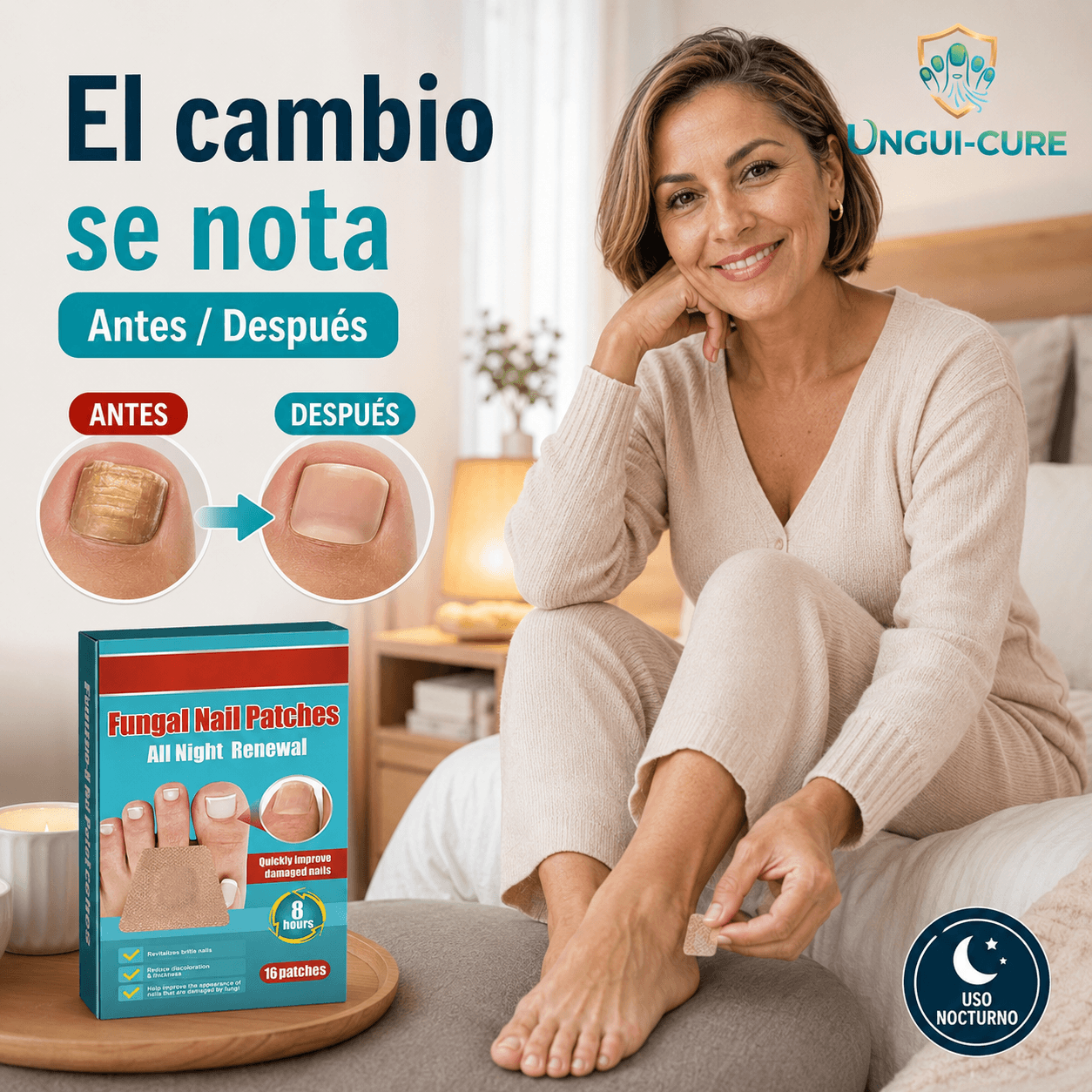 UNGUI-CURE®: ¡Lleva 2 cajas y paga solo 1! Los parches antihongos que eliminan la micosis de raíz.