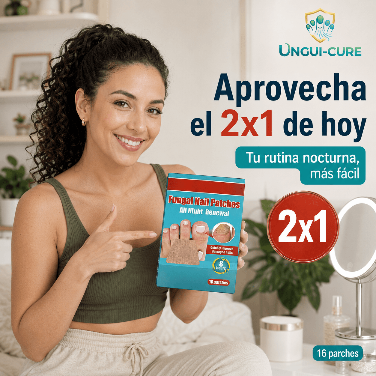 UNGUI-CURE®: ¡Lleva 2 cajas y paga solo 1! Los parches antihongos que eliminan la micosis de raíz.