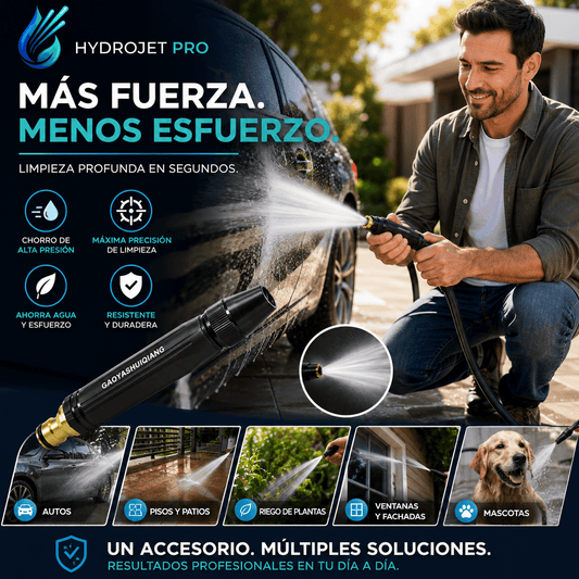 HYDROJET PRO®: La boquilla pulverizadora premium que multiplica la presión de tu manguera.