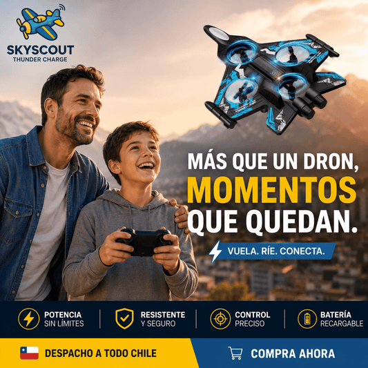 SKYSCOUT®: El dron avión de combate con estructura flexible antigolpes y vuelo inteligente.