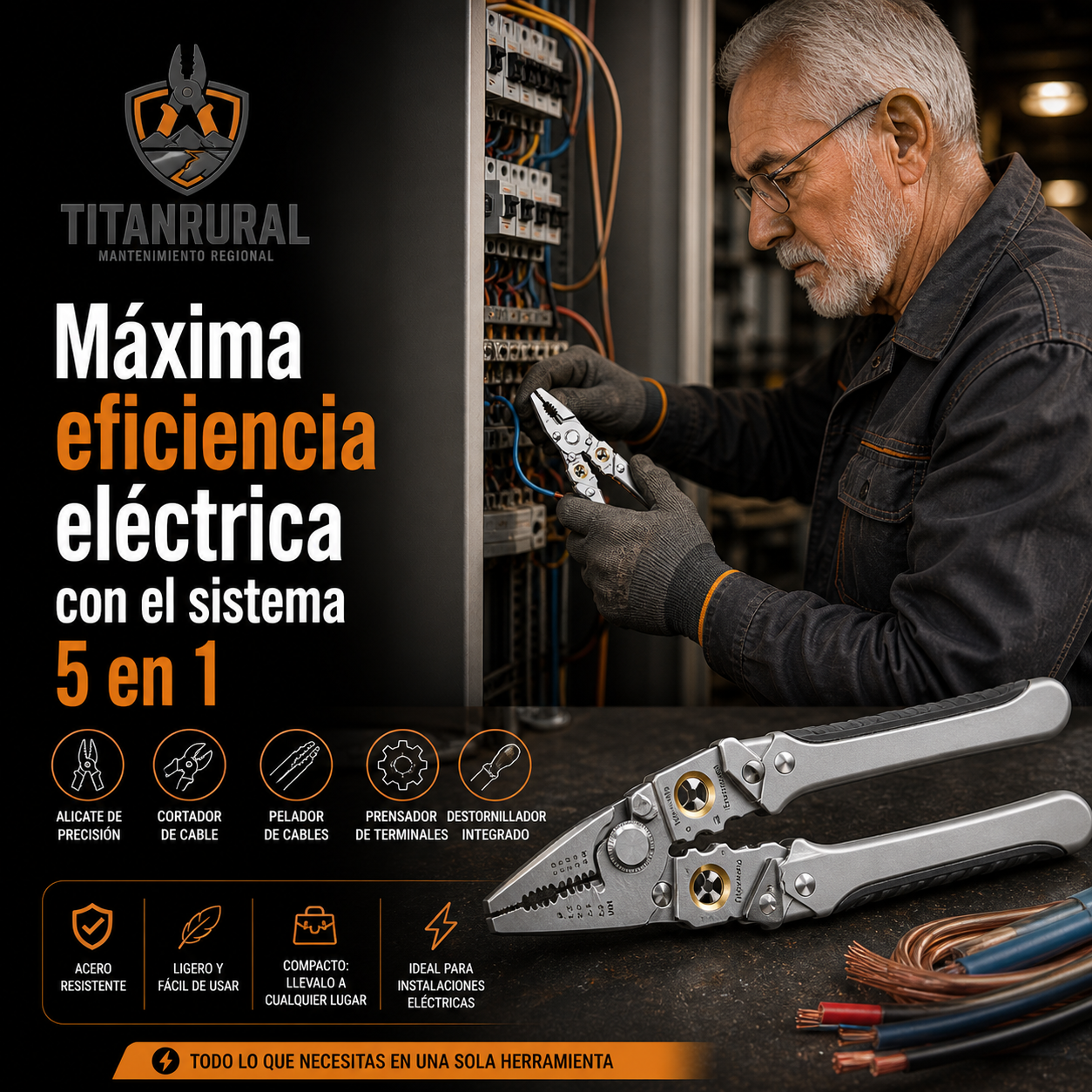 TITANRURAL®️: Precisión y fuerza para tus proyectos de electricidad.