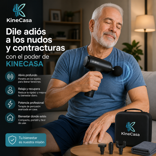 KINECASA®️: Terapia de percusión profesional para aliviar tu musculatura.