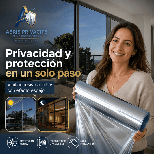 Aeris Privacite®: El vinil espejo anti UV que bloquea el calor de tus ventanas al instante.