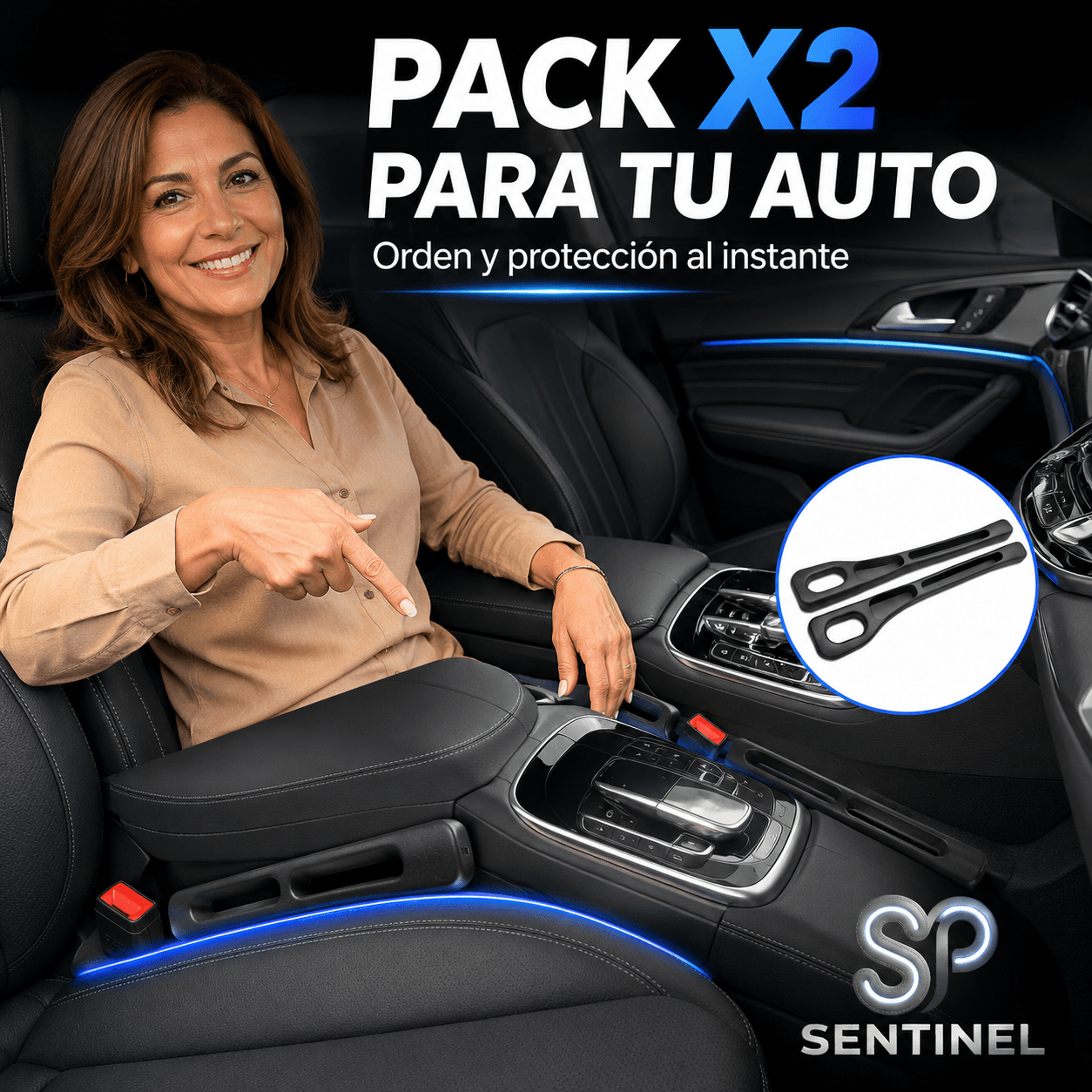 SENTINEL®: El par de protectores laterales que evita la caída de tus objetos bajo el asiento al instante.