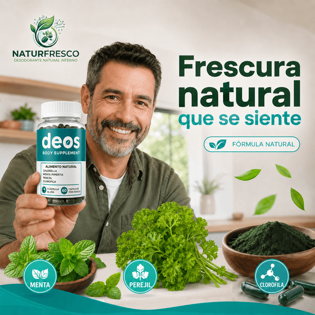 NATURFRESCO®: El desodorante interno en cápsulas que neutraliza el mal olor corporal al instante.