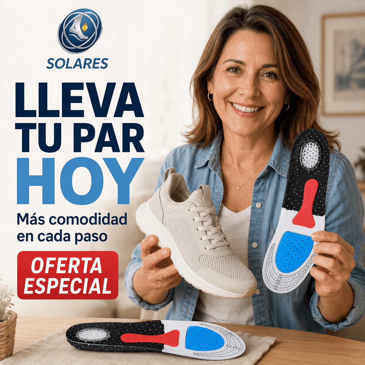 SOLARES®: Las plantillas ortopédicas de gel que alivian el impacto y transforman tu pisada al instante.