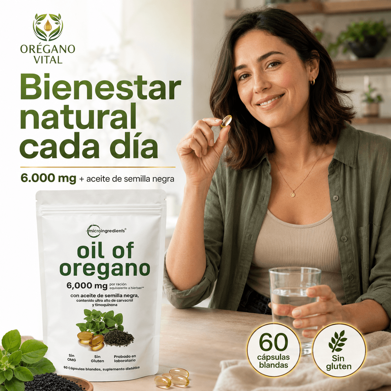 OREGANO VITAL®: Las cápsulas blandas de 6000 mg que potencian tu salud inmunitaria al instante.