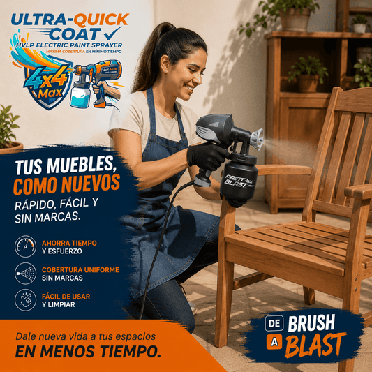 4x4 Max®: La pistola de pintar eléctrica de 600W que ofrece máxima cobertura con mínimo esfuerzo.