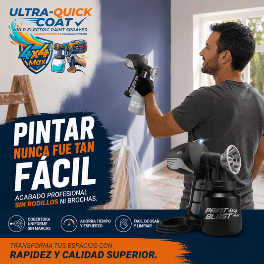 4x4 Max®: La pistola de pintar eléctrica de 600W que ofrece máxima cobertura con mínimo esfuerzo.