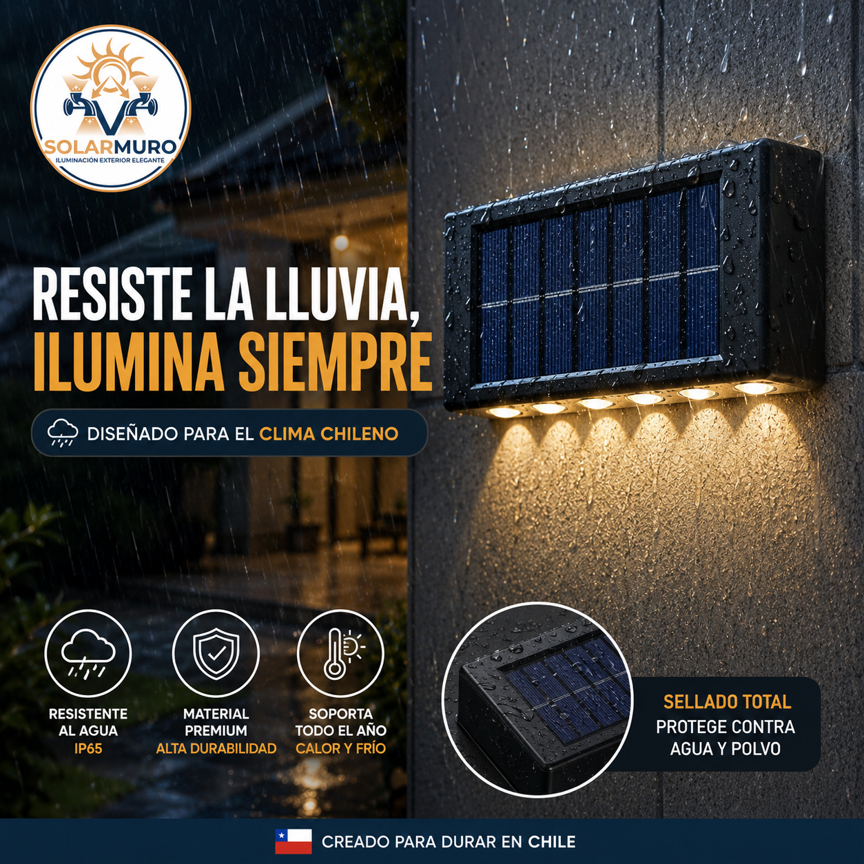 SOLARMURO®: El pack de 2 apliqués solares bidireccionales de 12 LED esenciales para tus muros exteriores.