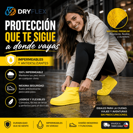 DRYFLEX®: El cubre zapatos impermeable de silicona elástica que mantiene tus pies siempre secos. OFERTA 2x1