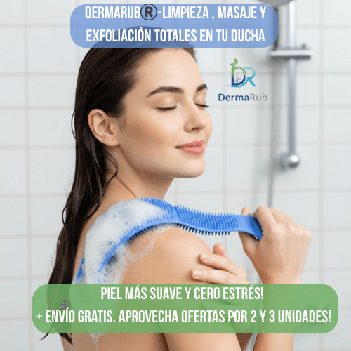 DermaRub®️ - El Cepillo que brinda Masaje y Limpieza Total para tu Espalda en la Ducha