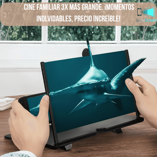MaxScreen®️ - El Proyector Portátil que Triplica tu Pantalla para Compartir en Familia