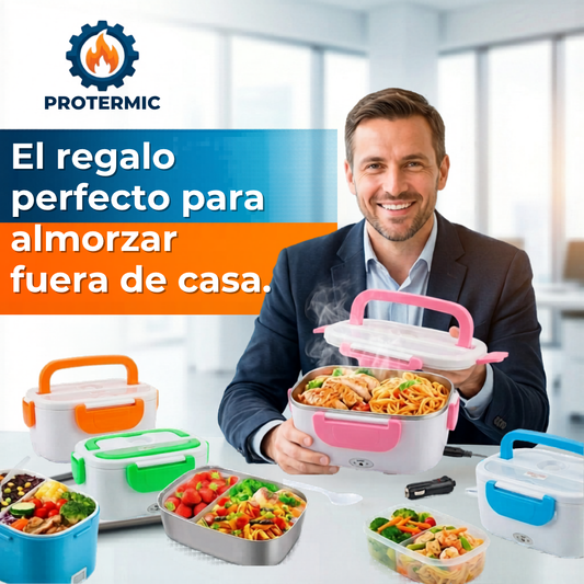 Protermic®️: La Lonchera Eléctrica que calienta tu almuerzo en cualquier lugar.