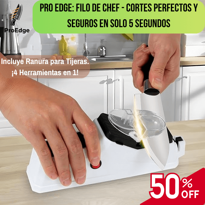 ProEdge®️ - El afilador eléctrico que da filo profesional y seguro en solo 5 segundos