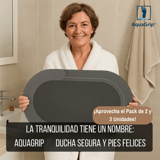 AquaGrip®️- La Alfombra Antideslizante Definitiva. Cero caídas, máxima seguridad y confort en la ducha