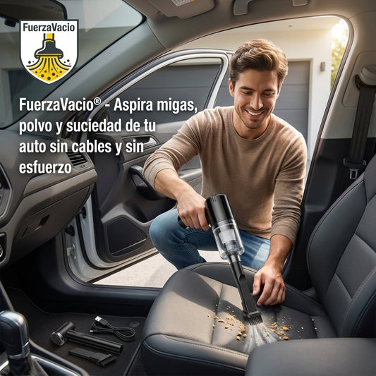 FuerzaVacio®️ Una sola aspiradora inalámbrica para mantener tu auto siempre impecable