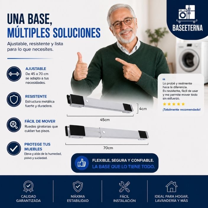 BASEETERNA®️: Resistencia y movilidad profesional para cada rincón de tu hogar.