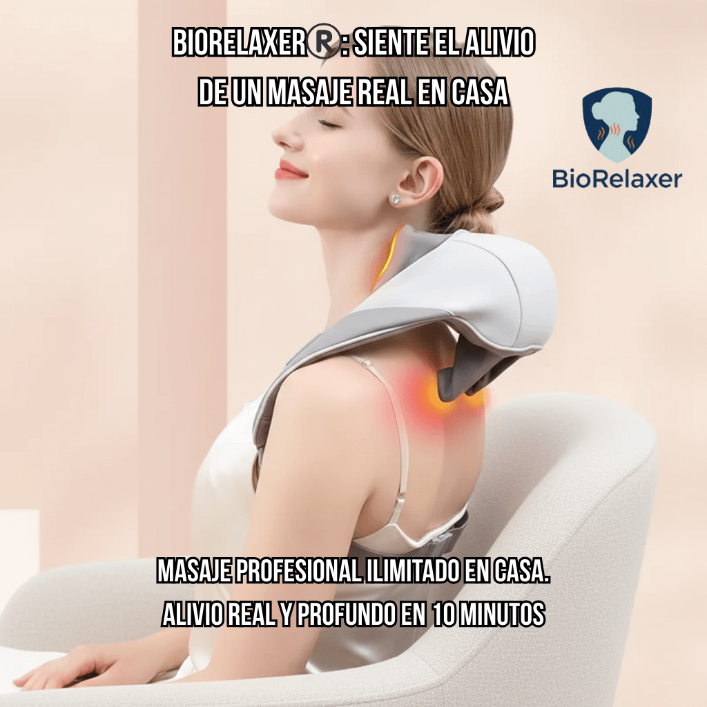 BioRelaxer®️- Siente el confort de un masaje real en tu cuello, hombros y espalda