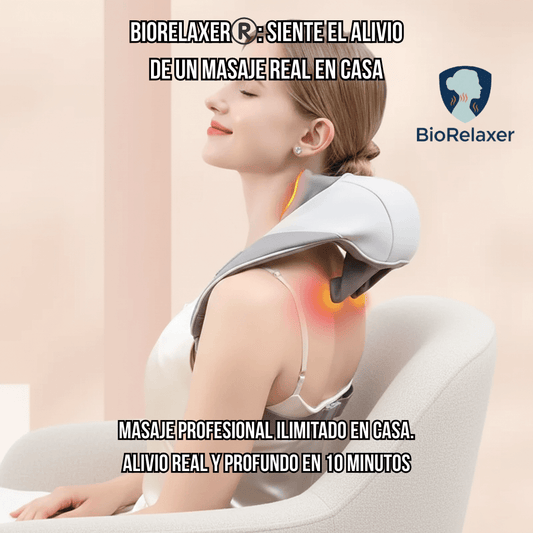 BioRelaxer®️- Siente el confort de un masaje real en tu cuello, hombros y espalda