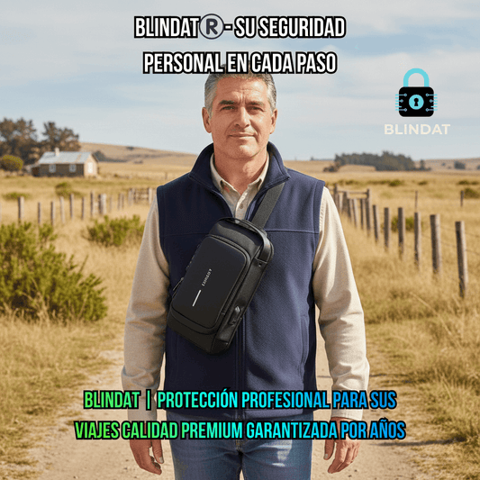 Blindat®️ - El bolso antirrobo con bloqueo por clave que mantiene tu celular siempre cargado