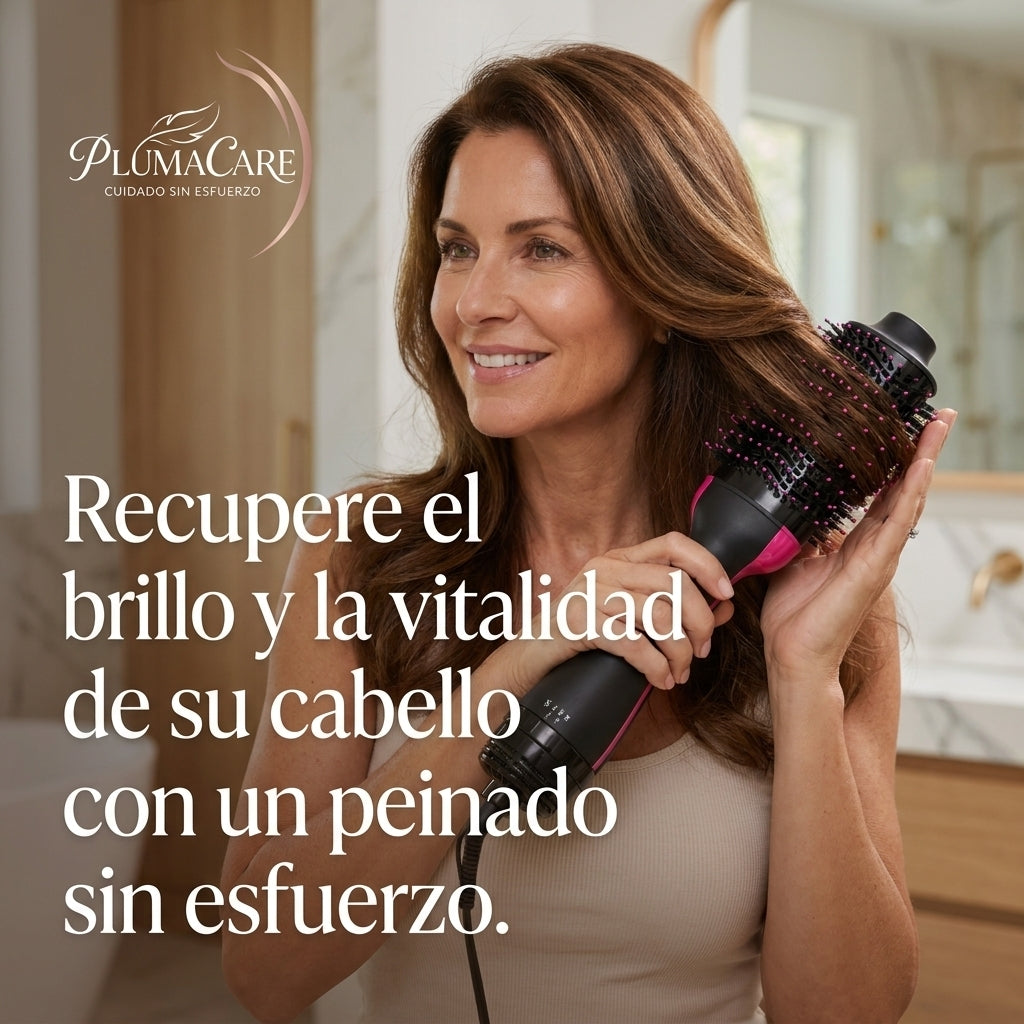 PlumaCare®️ - El secreto para un secado y volumen profesional en la mitad del tiempo.