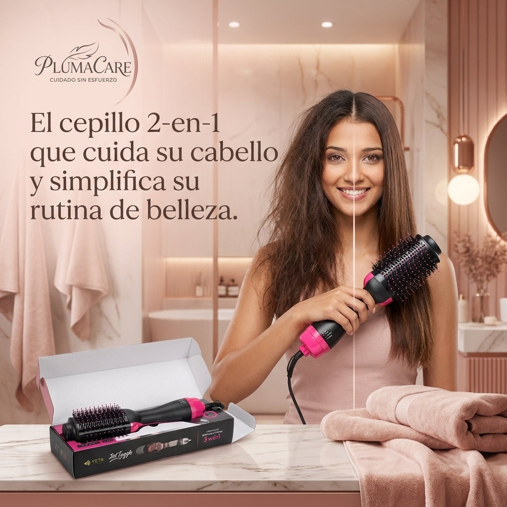 PlumaCare®️ - El secreto para un secado y volumen profesional en la mitad del tiempo.