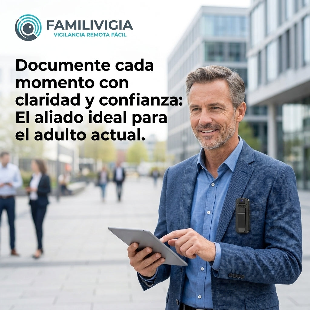 FamiliVigia®️ - La mini cámara con lente giratoria que protege lo que más le importa de forma discreta.