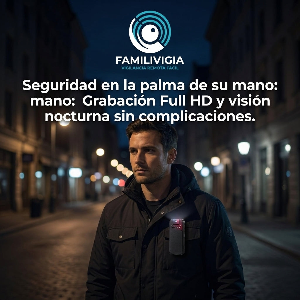 FamiliVigia®️ - La mini cámara con lente giratoria que protege lo que más le importa de forma discreta.
