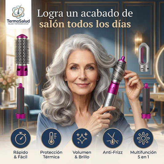 TERMOSALUD®️: El Cepillo Secador 5 en 1 que revoluciona tu rutina de belleza.