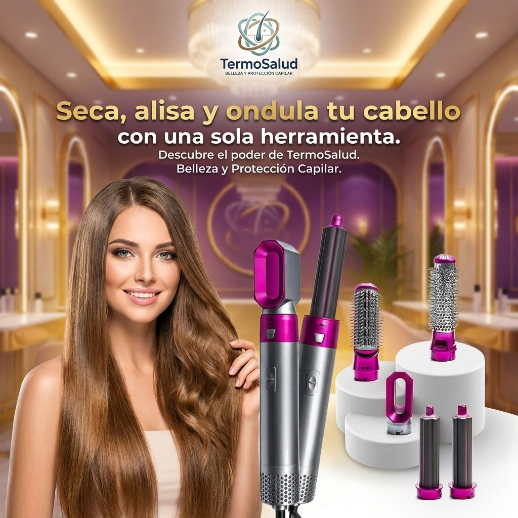 TERMOSALUD®️: El Cepillo Secador 5 en 1 que revoluciona tu rutina de belleza.