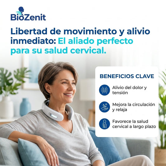 BioZenit®️ - Elimine el dolor de cuello y la rigidez cervical con tecnología de pulso profundo.
