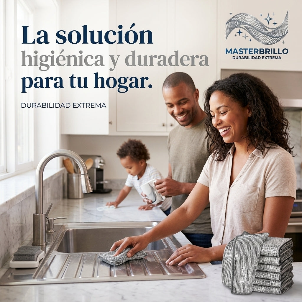 MasterBrillo®️: El poder del metal con la suavidad que tus ollas necesitan.