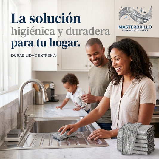 MasterBrillo®️: El poder del metal con la suavidad que tus ollas necesitan.