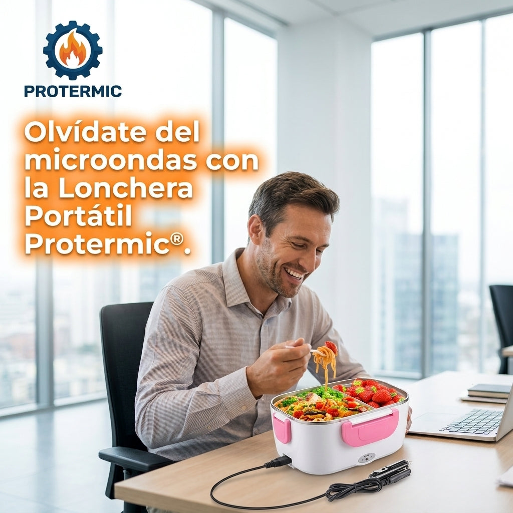 Protermic®️: La Lonchera Eléctrica que calienta tu almuerzo en cualquier lugar.